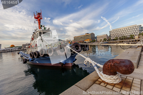 Image of Nagasaki, Japan - September 02, 2019: Dejima Wharf shopping and restaurant area with sea