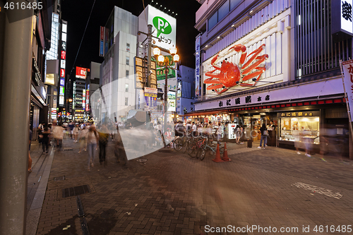 Image of Osaka, Japan - September 03, 2019 : night shopping area Dotonbori. Osaka, Japan.