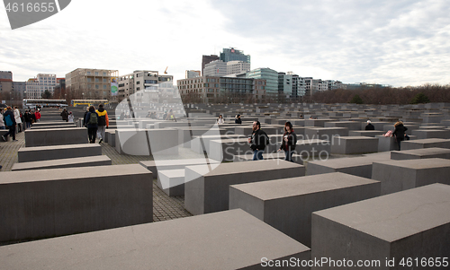 Image of Berlin, Germany on 30.12.2019. Modern Holocaust monument in the 