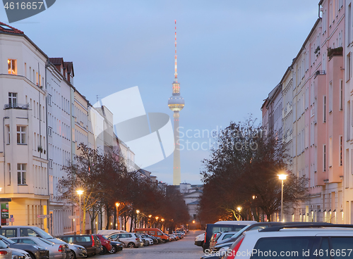 Image of Berlin, Germany on 01.01.2020. The famous Fernsehturm television