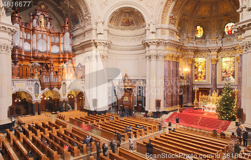 Image of BERLIN, GERMANY, JANUARI 1, 2020: Inside Berlin Cathedral. Decor