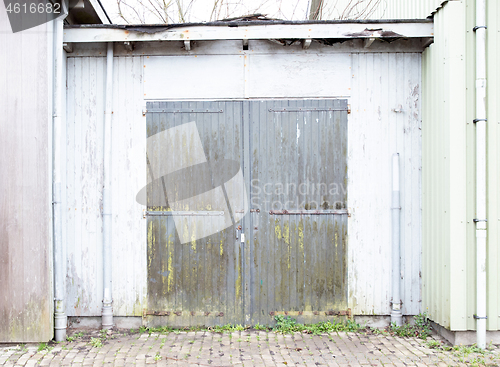 Image of Old garage door