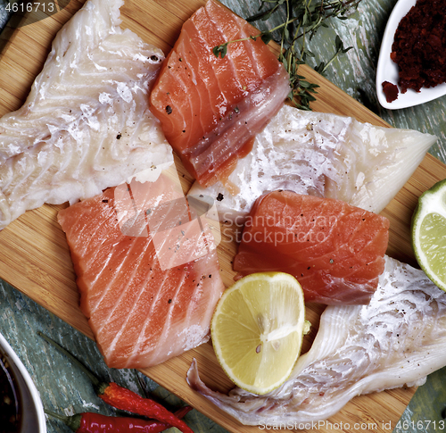 Image of Raw Fish and Spices