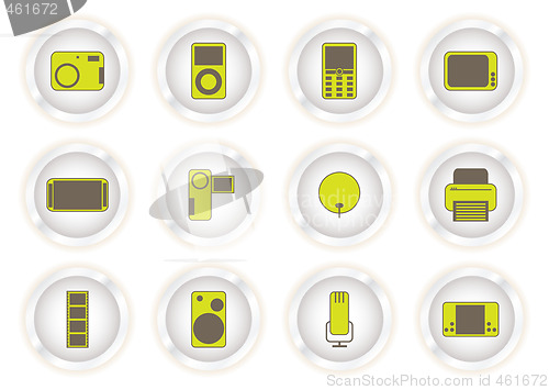 Image of green glow buttons