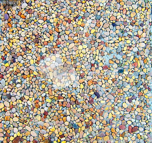 Image of Multi Colored Rounded Pebbles Background