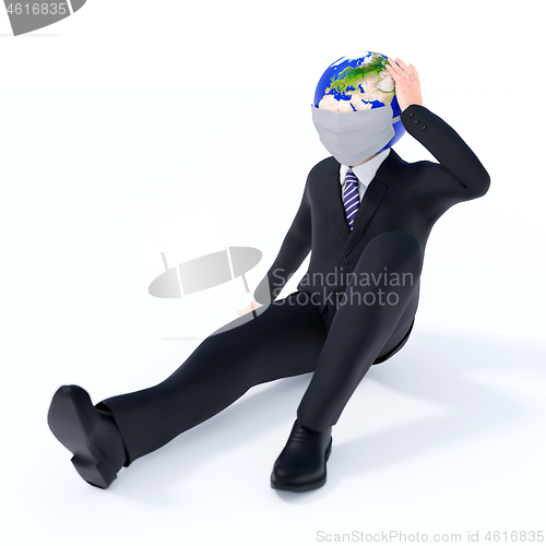 Image of Man Earth wearing a mask