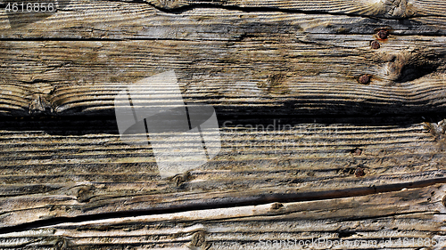 Image of Hardwood Texture with Rusty Nails