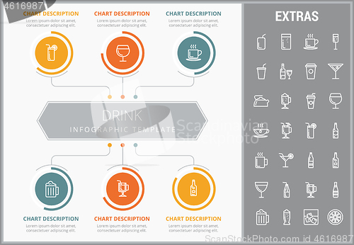 Image of Drink infographic template, elements and icons.