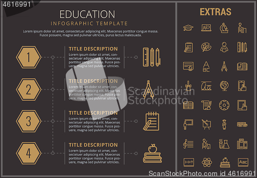 Image of Education infographic template, elements and icons