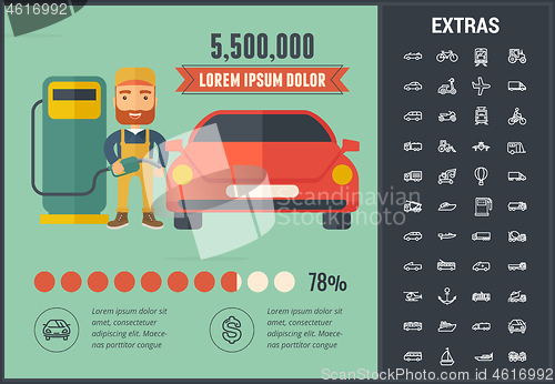 Image of Transportation infographic template and elements.