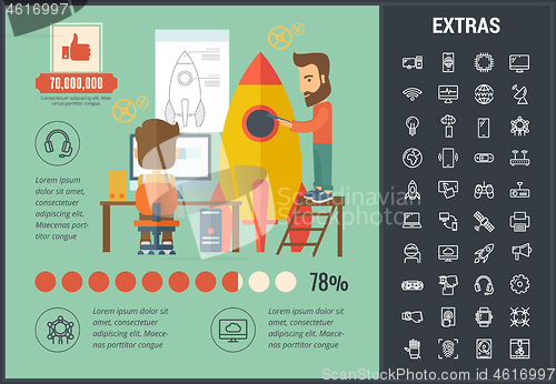 Image of Startup infographic template, elements and icons.