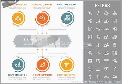 Image of Construction infographic template and elements.