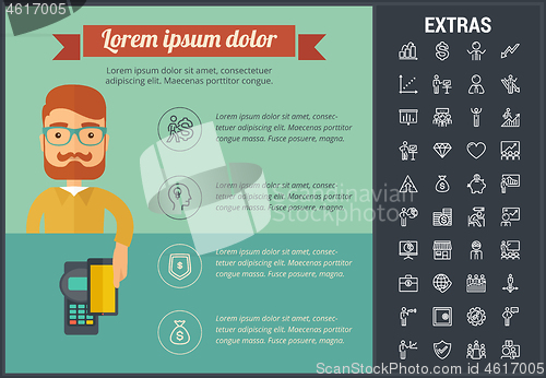 Image of Online business infographic template and elements.