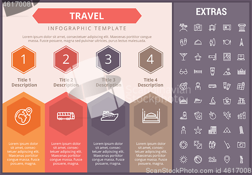 Image of Travel infographic template, elements and icons.