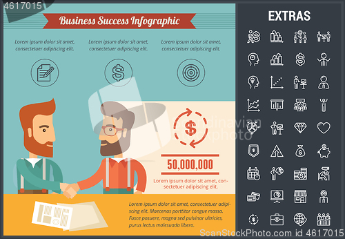 Image of Business success infographic template and elements