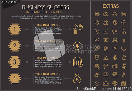 Image of Business success infographic template and elements