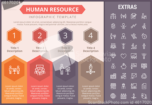 Image of Human resource infographic template and elements.