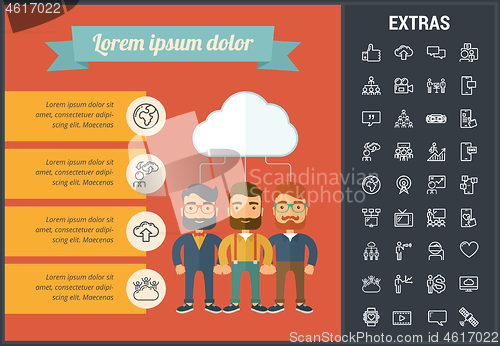 Image of Social media infographic template, elements, icons