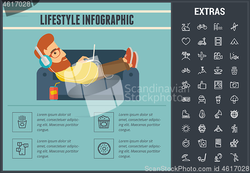 Image of Lifestyle infographic template, elements and icons