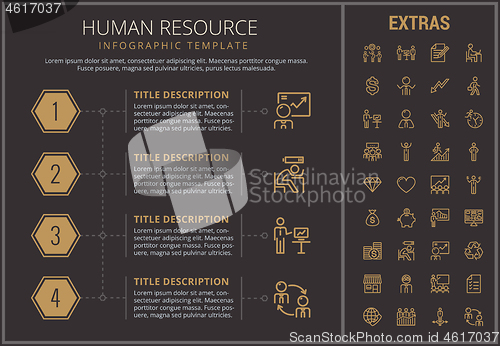 Image of Human resource infographic template and elements.