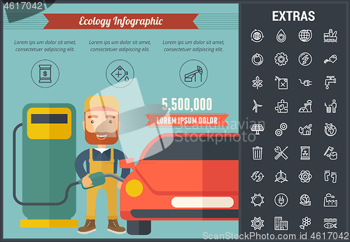 Image of Ecology infographic template, elements and icons.