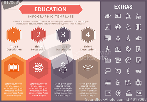 Image of Education infographic template, elements and icons