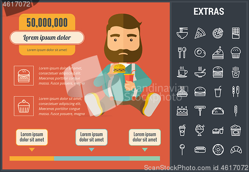 Image of Fast food infographic template and elements.