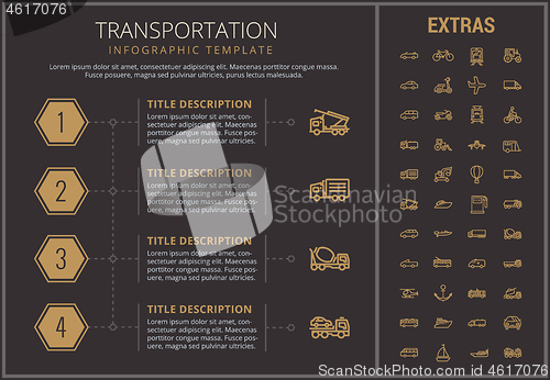 Image of Transportation infographic template and elements.