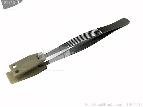 Image of Small metal tweezers.