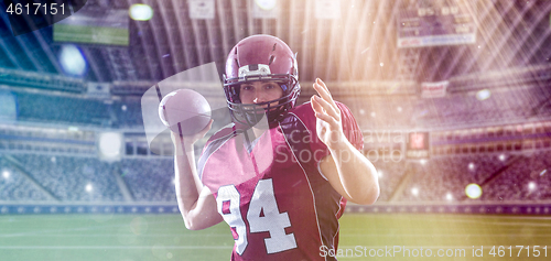 Image of american football player throwing ball