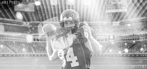 Image of american football player throwing ball