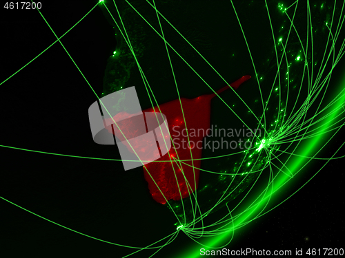 Image of Namibia on green Earth
