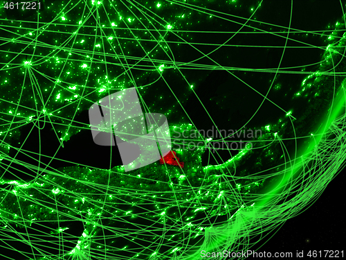 Image of Armenia on green Earth