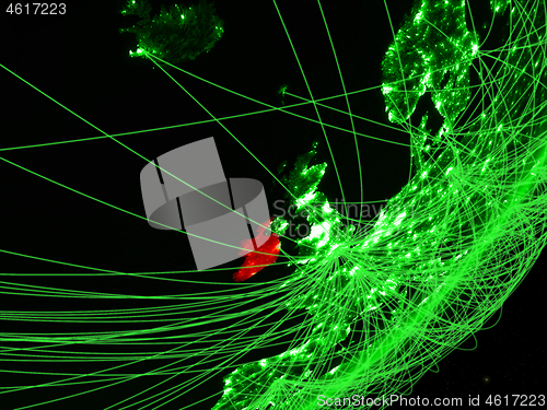 Image of Ireland on green Earth