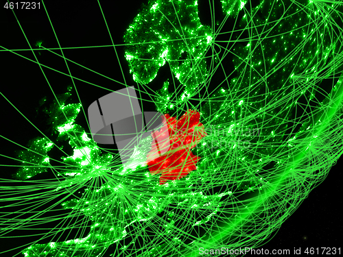 Image of Germany on green Earth