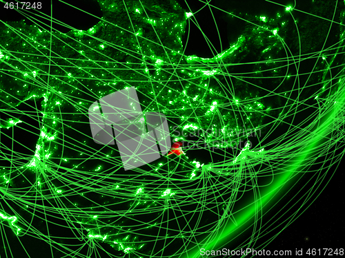 Image of Kuwait on green Earth
