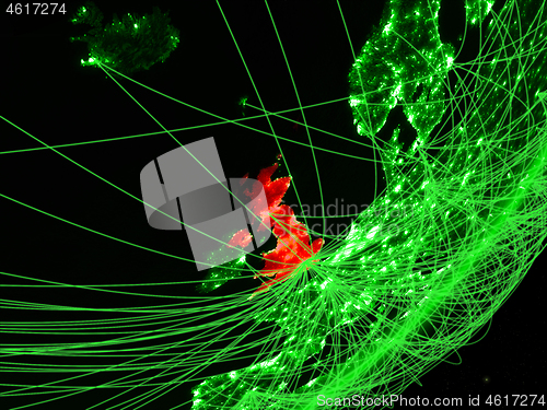 Image of United Kingdom on green Earth