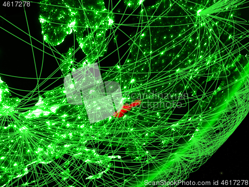 Image of Slovakia on green Earth