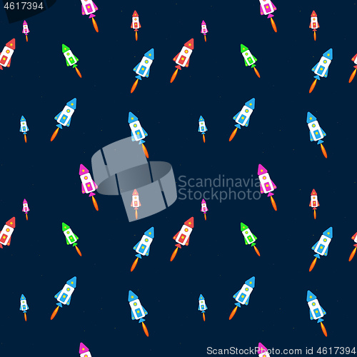 Image of seamless rockets texture background