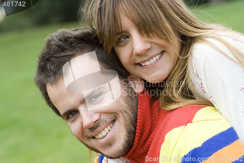 Image of Romantic couple outdoor