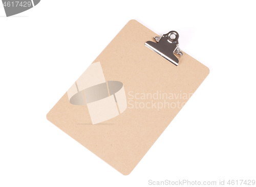 Image of Wooden clipboard isolated