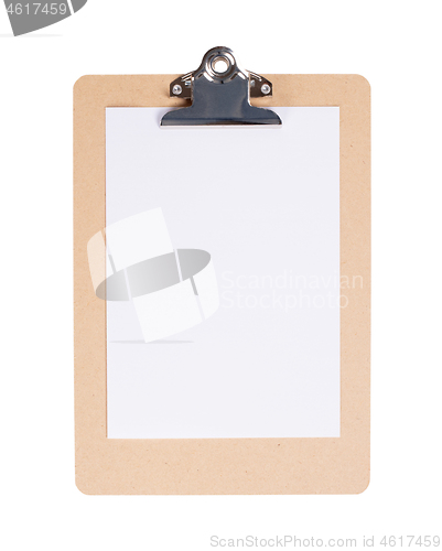 Image of Wooden clipboard isolated