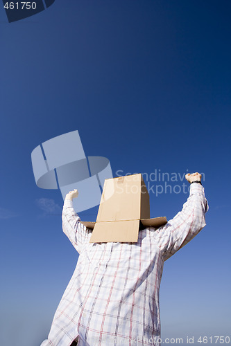 Image of cardboard head