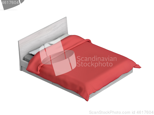 Image of Bed isolated on white
