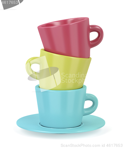 Image of Colorful coffee cups