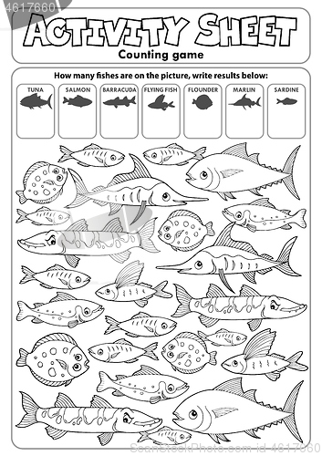 Image of Activity sheet counting game topic 3