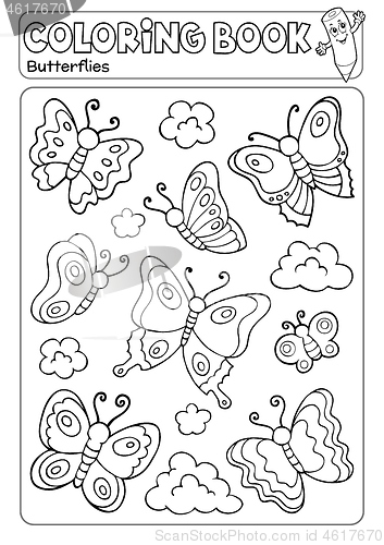 Image of Coloring book various butterflies theme 2