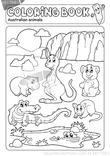 Image of Coloring book various Australian animals