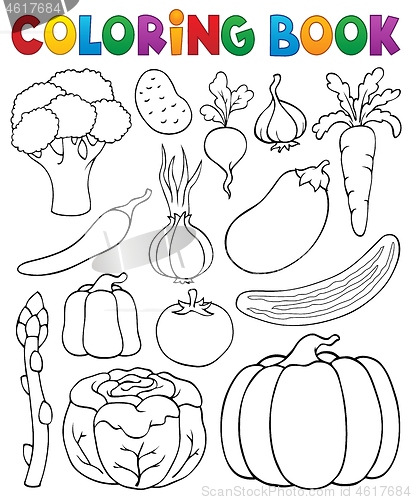 Image of Coloring book vegetable collection 1