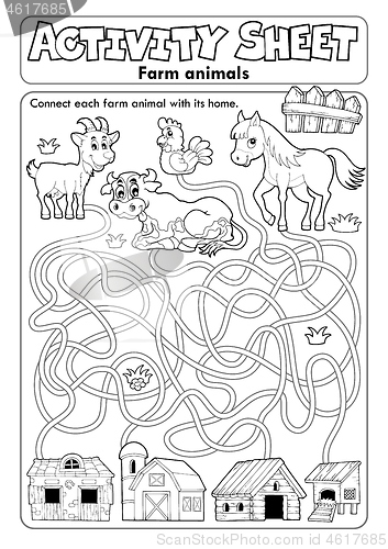 Image of Activity sheet farm animals 1